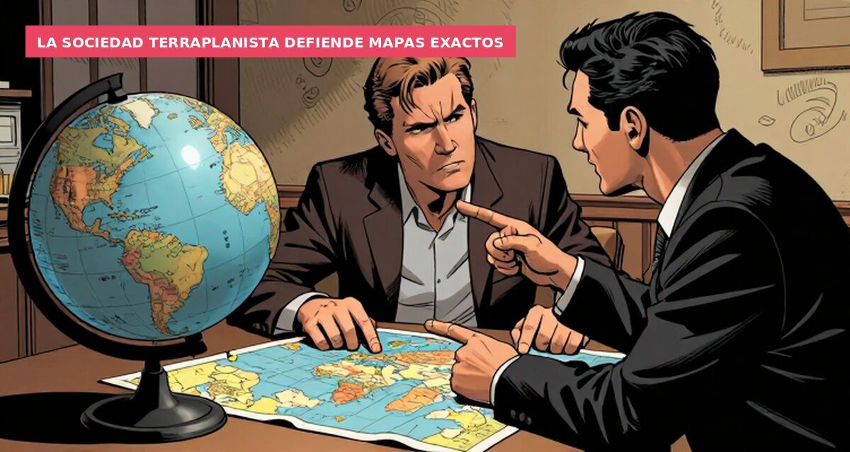 La sociedad terraplanista defiende mapas exactos