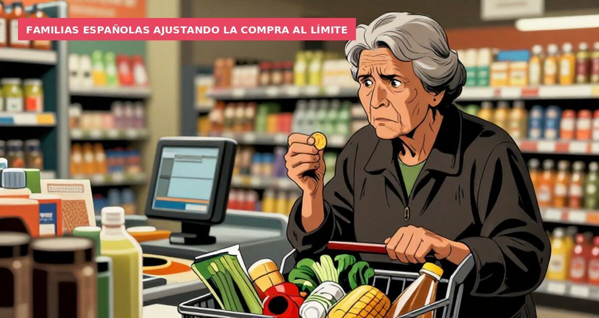 Familias españolas ajustando la compra al límite