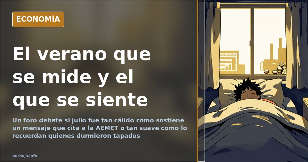 Termómetro de calle junto a un mapa de temperaturas, ilustración editorial sobre el calor, los datos y la percepción