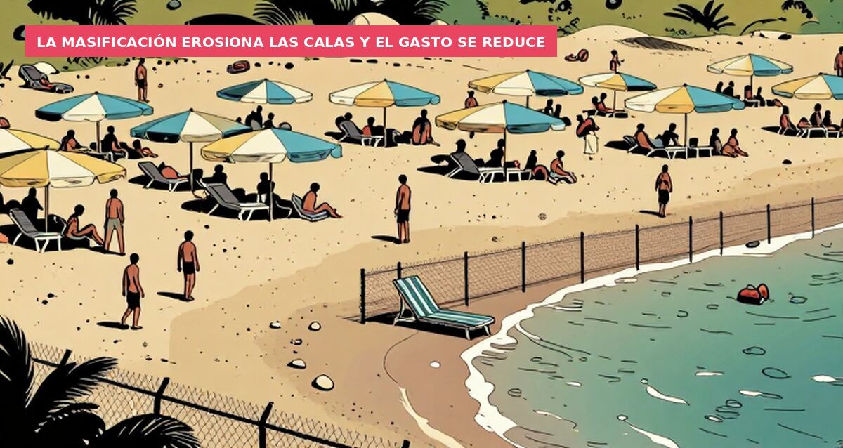 La masificación erosiona las calas y el gasto se reduce