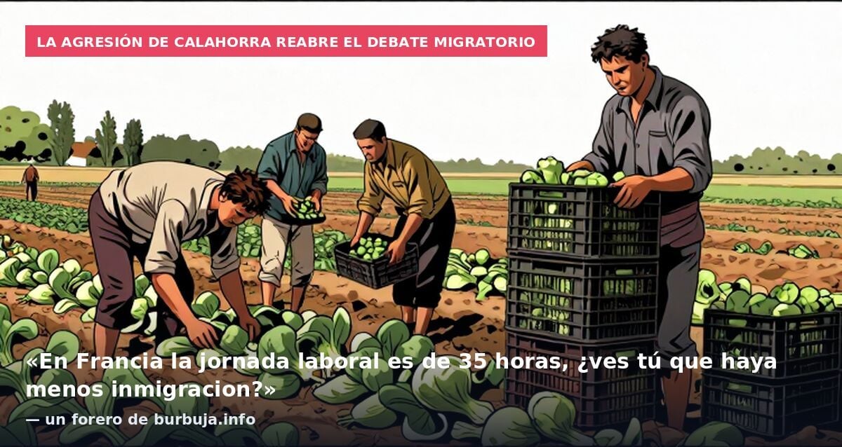 La agresión de Calahorra reabre el debate migratorio: «En Francia la jornada laboral es de 35 horas, ¿ves tú que haya menos inmigracion?» — un forero de burbuja.info