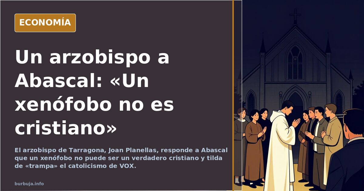 El arzobispo de Tarragona, Joan Planellas, en una intervención pública sobre migración y doctrina católica