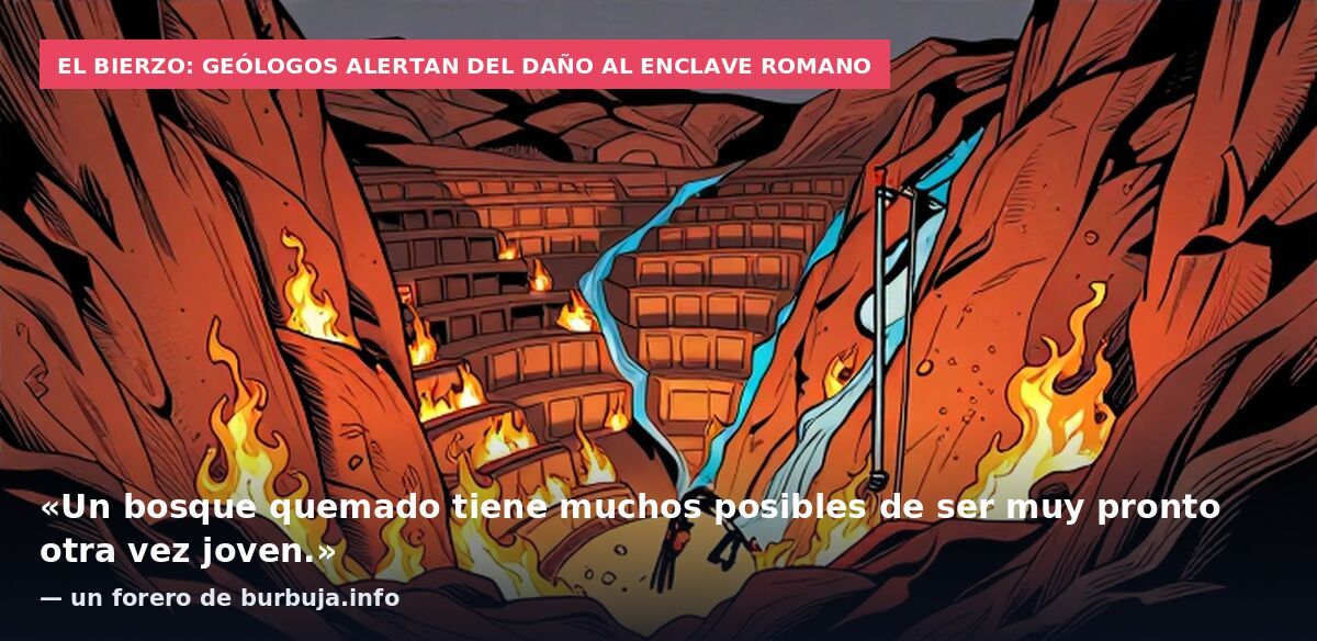 El Bierzo: geólogos alertan del daño al enclave romano: «Un bosque quemado tiene muchos posibles de ser muy pronto otra vez joven.» — un forero de burbuja.info