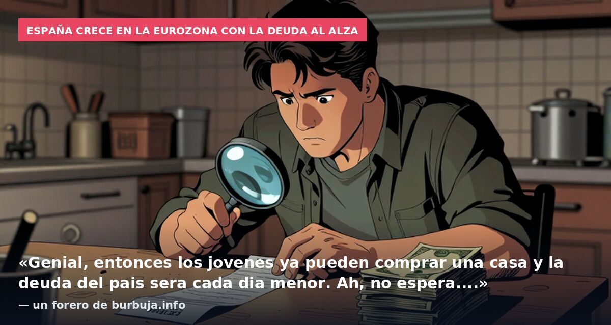España crece en la eurozona con la deuda al alza: «Genial, entonces los jovenes ya pueden comprar una casa y la deuda del pais sera cada dia menor. Ah, no espera....» — un forero de burbuja.info