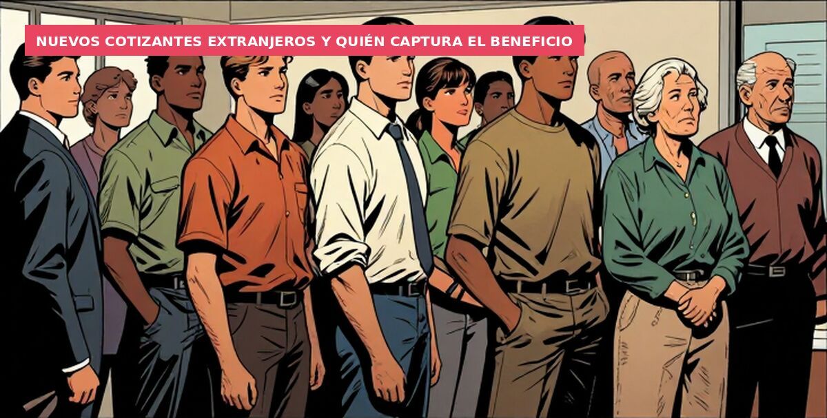 Nuevos cotizantes extranjeros y quién captura el beneficio