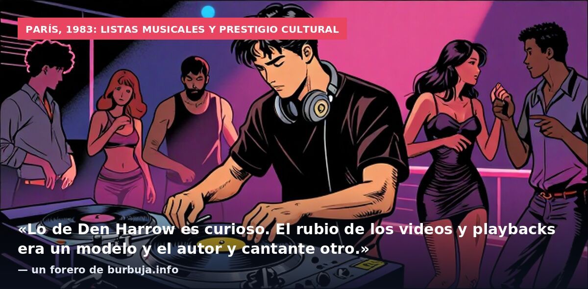 París, 1983: listas musicales y prestigio cultural: «Lo de Den Harrow es curioso. El rubio de los videos y playbacks era un modelo y el autor y cantante otro.» — un forero de burbuja.info
