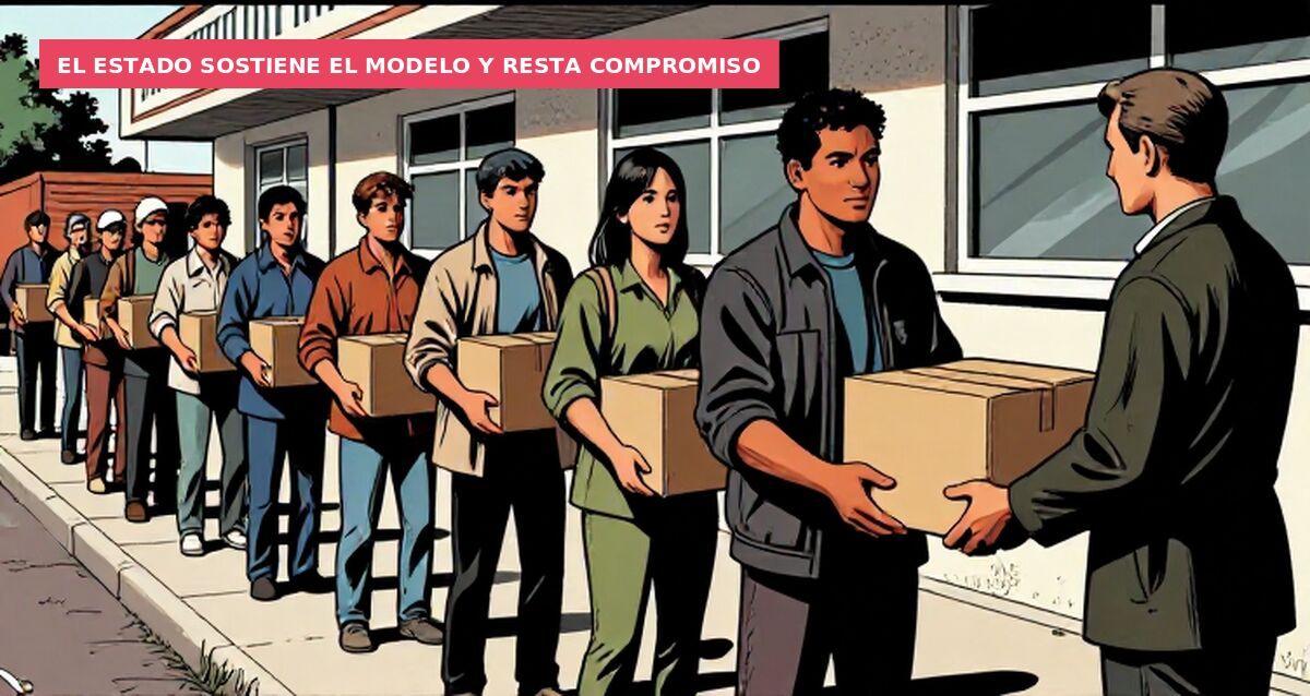 El Estado sostiene el modelo y resta compromiso