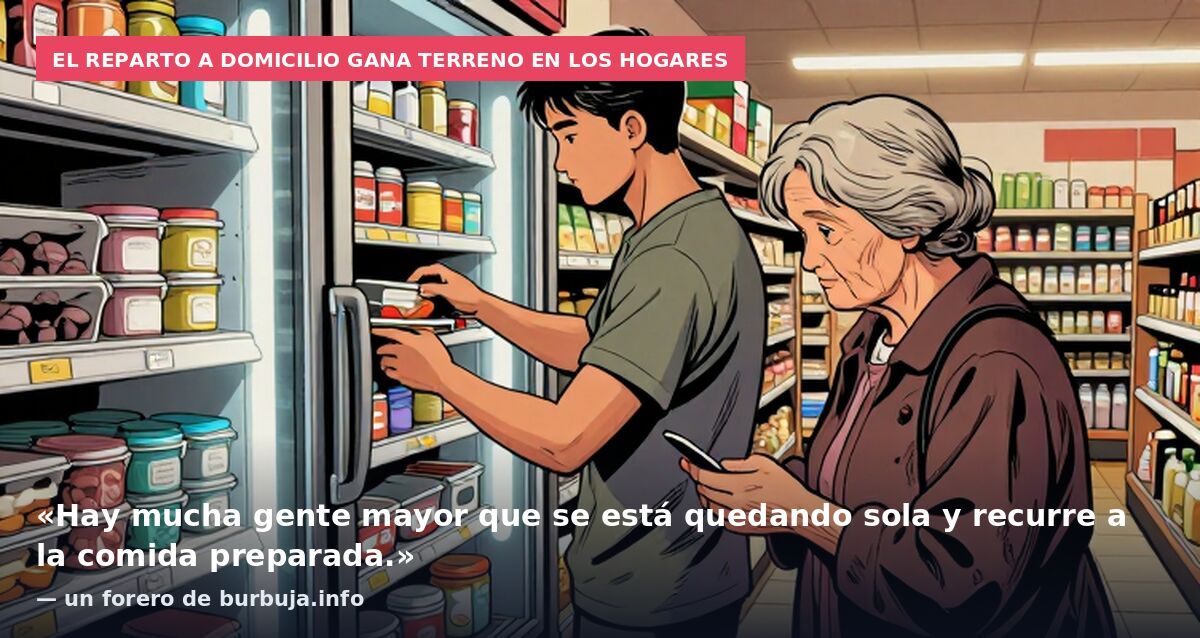 El reparto a domicilio gana terreno en los hogares: «Hay mucha gente mayor que se está quedando sola y recurre a la comida preparada.» — un forero de burbuja.info
