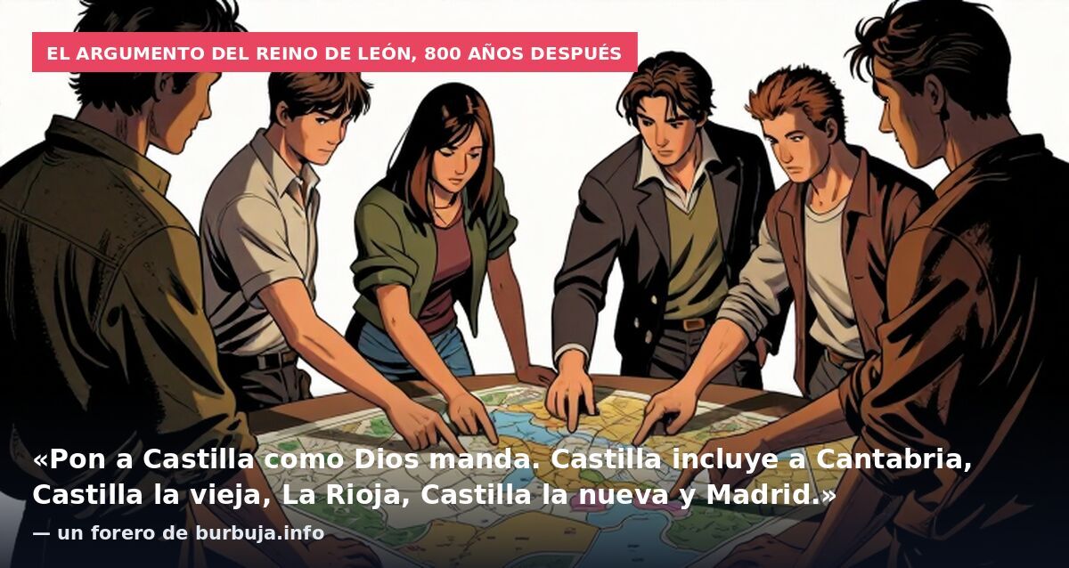 El argumento del Reino de León, 800 años después: «Pon a Castilla como Dios manda. Castilla incluye a Cantabria, Castilla la vieja, La Rioja, Castilla la nueva y Madrid.» — un forero de burbuja.info
