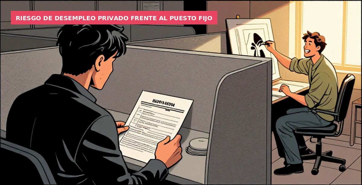 Riesgo de desempleo privado frente al puesto fijo