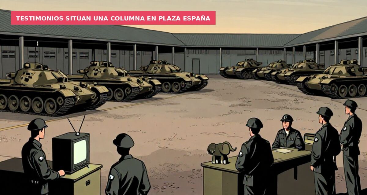 Testimonios sitúan una columna en Plaza España