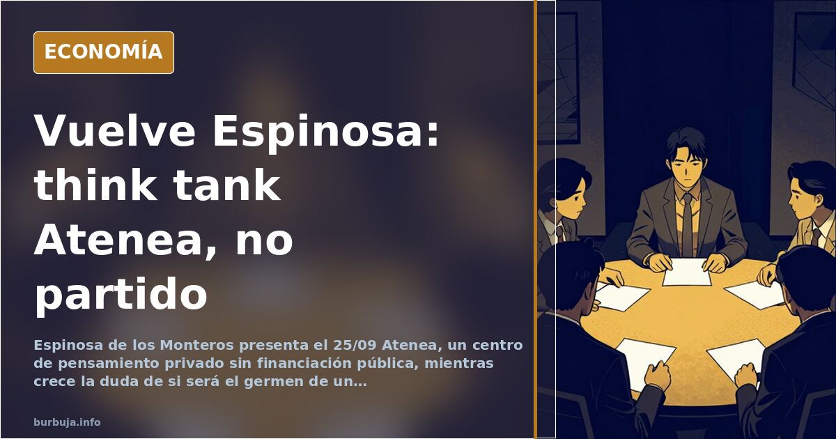 Espinosa de los Monteros en un acto con más de 600 asistentes antes de presentar el centro de pensamiento Atenea