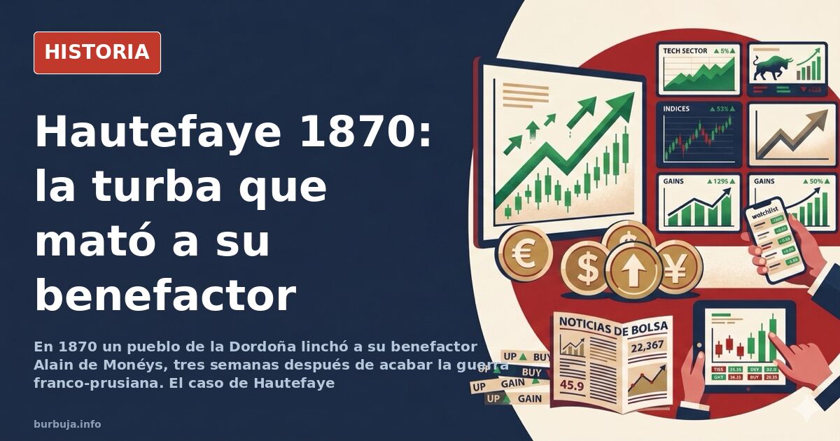 Linchamiento de Alain de Monéys por una turba durante las fiestas del pueblo en la Dordoña en 1870