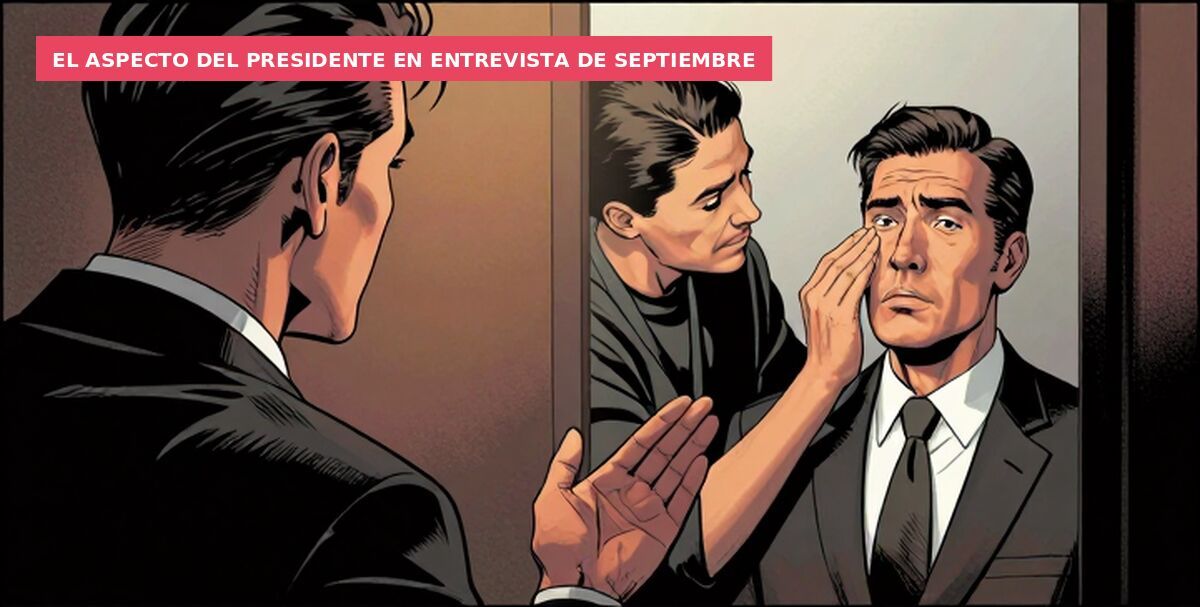El aspecto del presidente en entrevista de septiembre