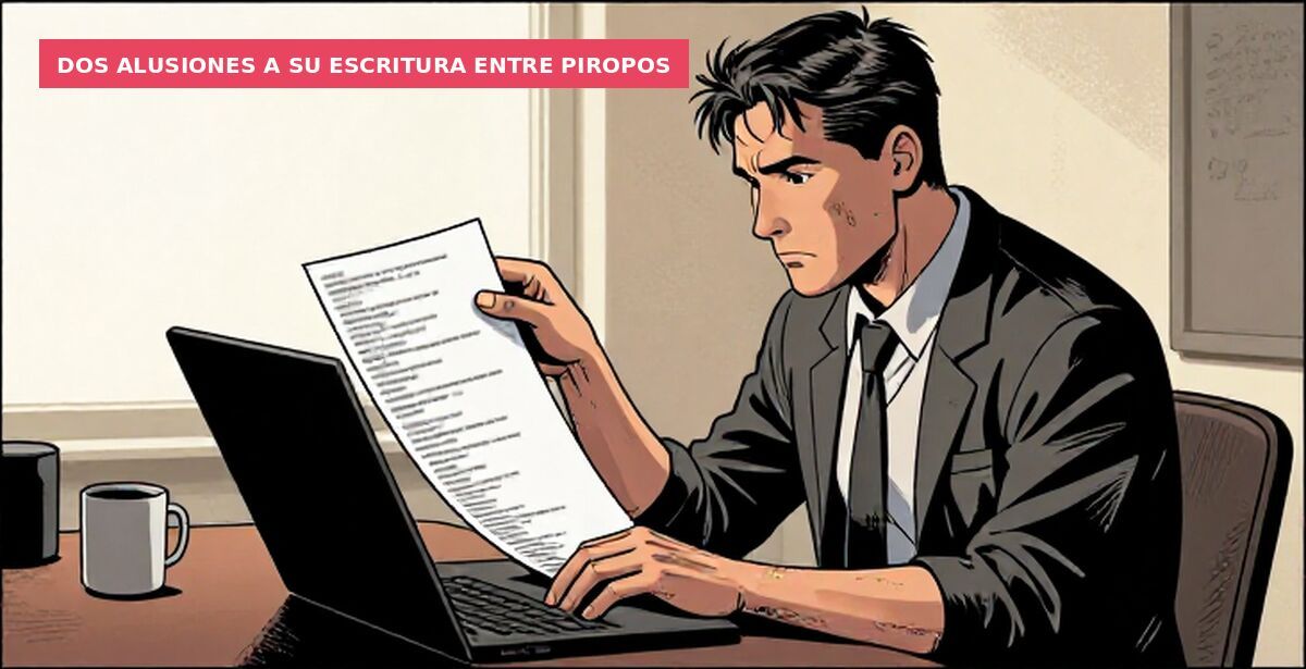 Dos alusiones a su escritura entre piropos