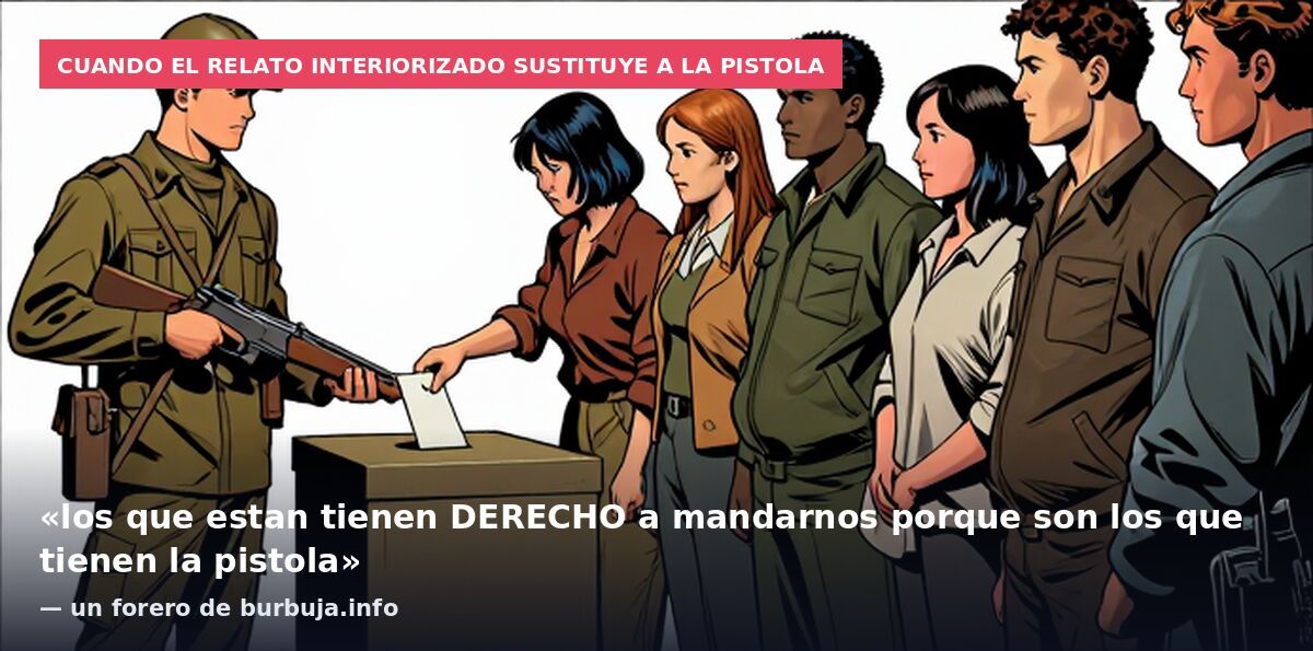 Cuando el relato interiorizado sustituye a la pistola: «los que estan tienen DERECHO a mandarnos porque son los que tienen la pistola» — un forero de burbuja.info