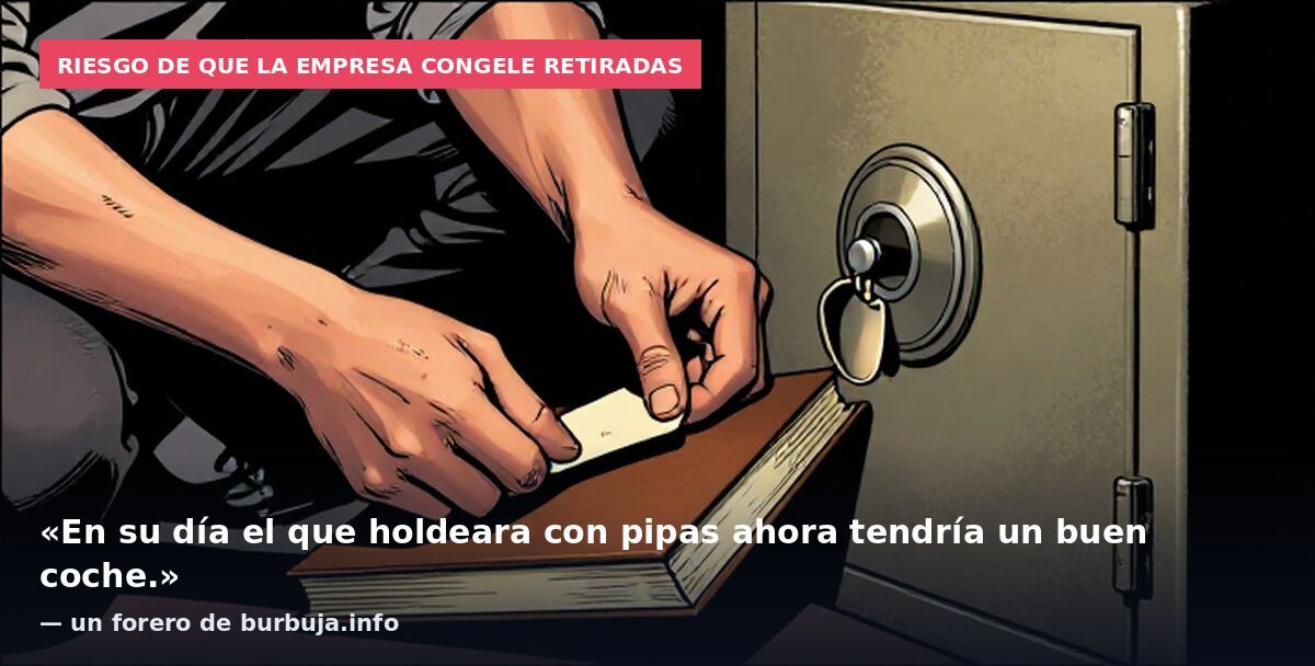 Riesgo de que la empresa congele retiradas: «En su día el que holdeara con pipas ahora tendría un buen coche.» — un forero de burbuja.info