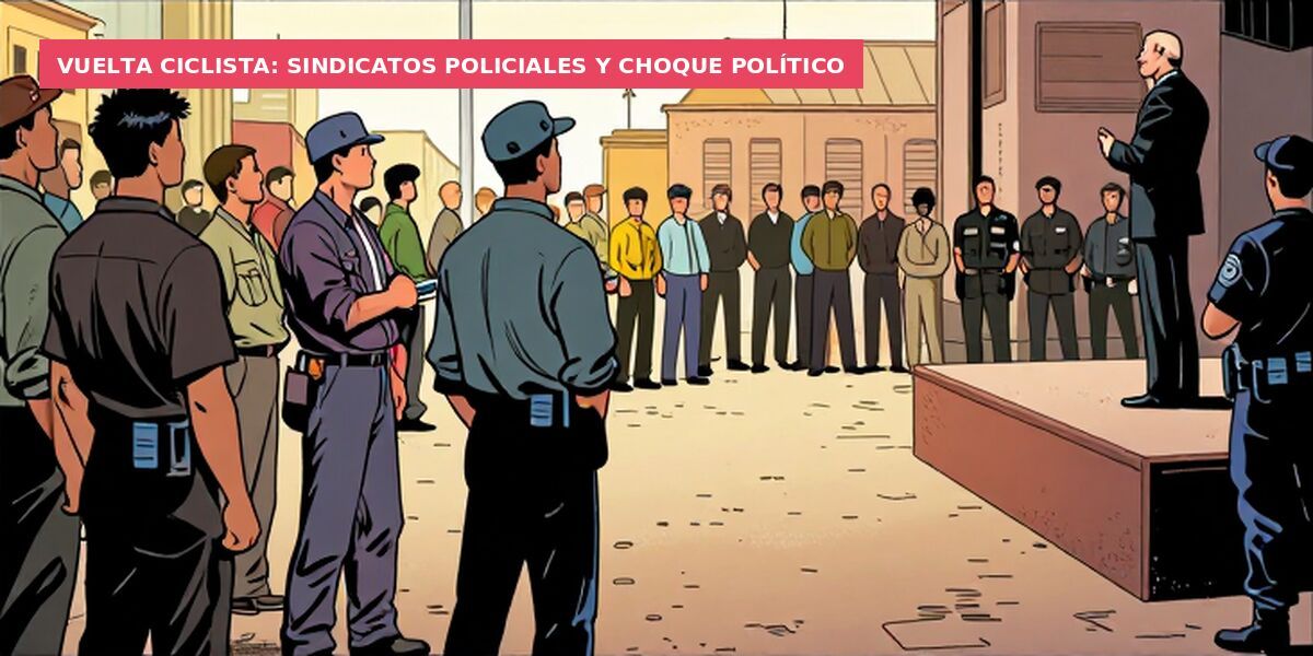 Vuelta ciclista: sindicatos policiales y choque político