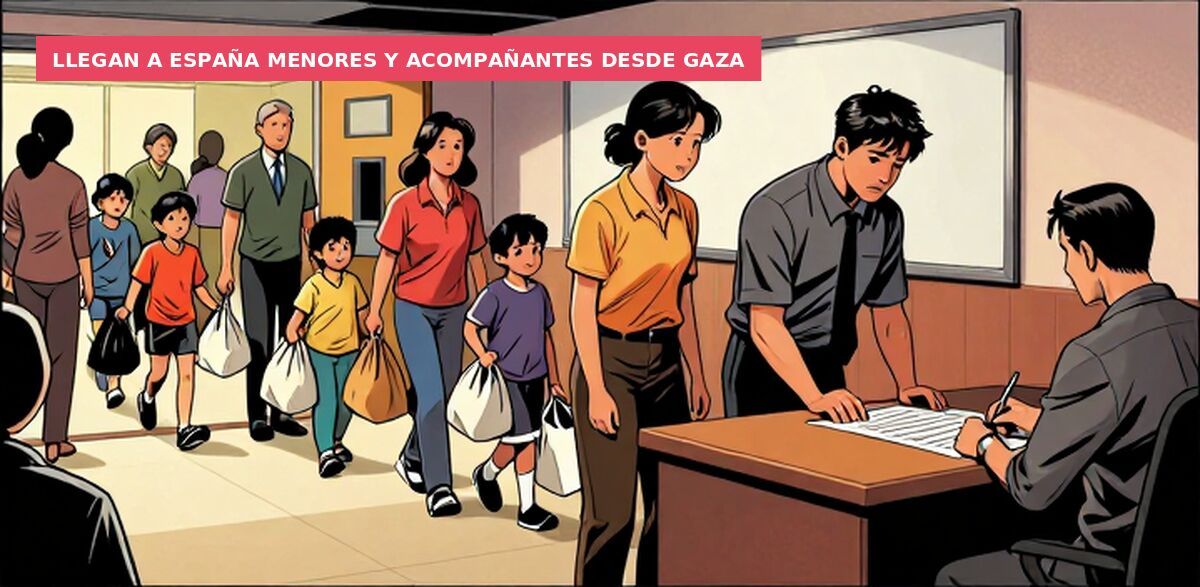 Llegan a España menores y acompañantes desde Gaza
