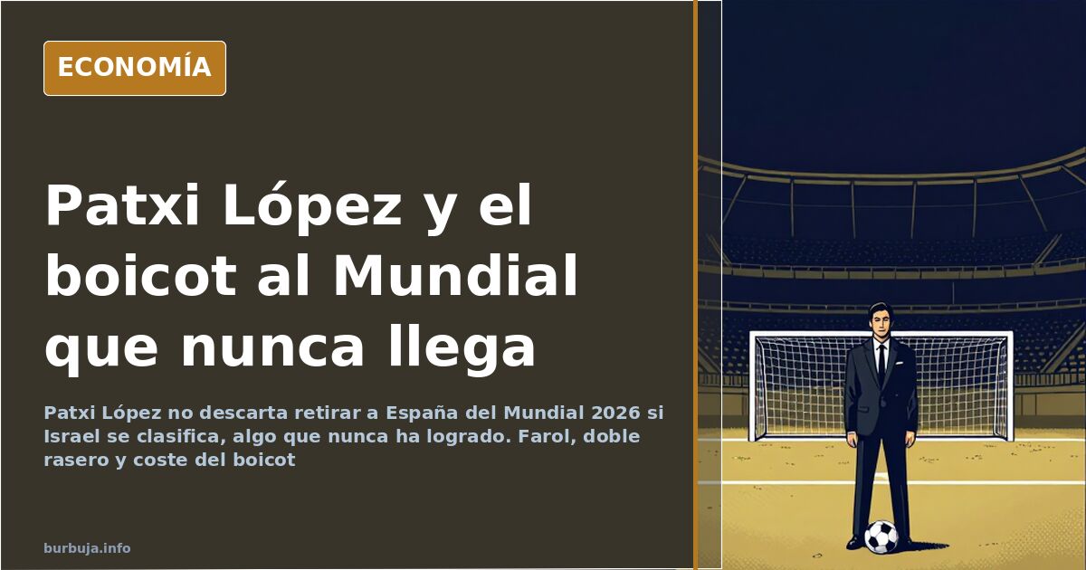 Sala de prensa con banderas de España e Israel y un balón, ilustrando el debate sobre retirar a España del Mundial 2026