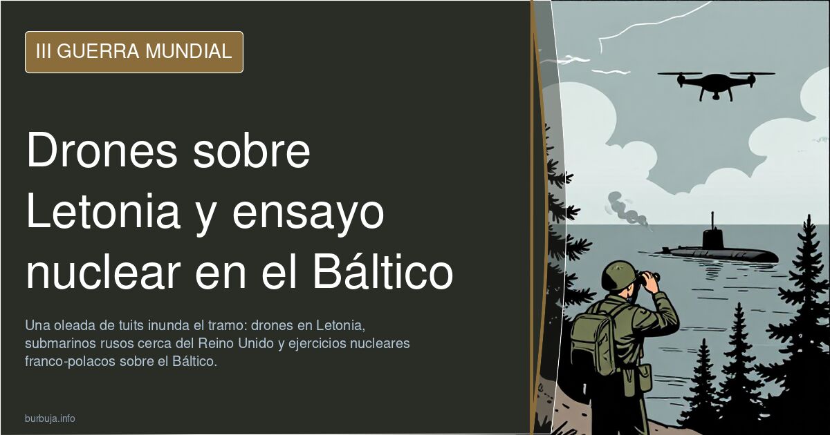 Drones sobre Letonia y ensayo nuclear en el Báltico