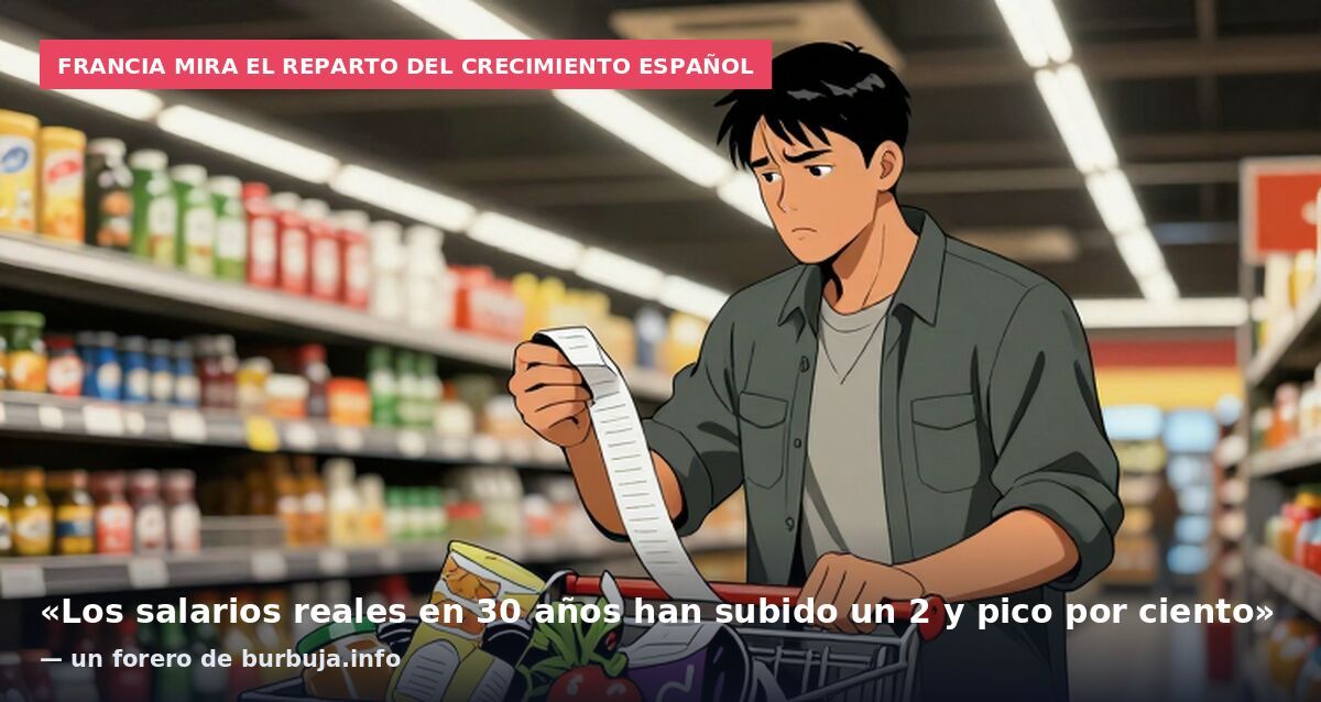 Francia mira el reparto del crecimiento español: «Los salarios reales en 30 años han subido un 2 y pico por ciento» — un forero de burbuja.info
