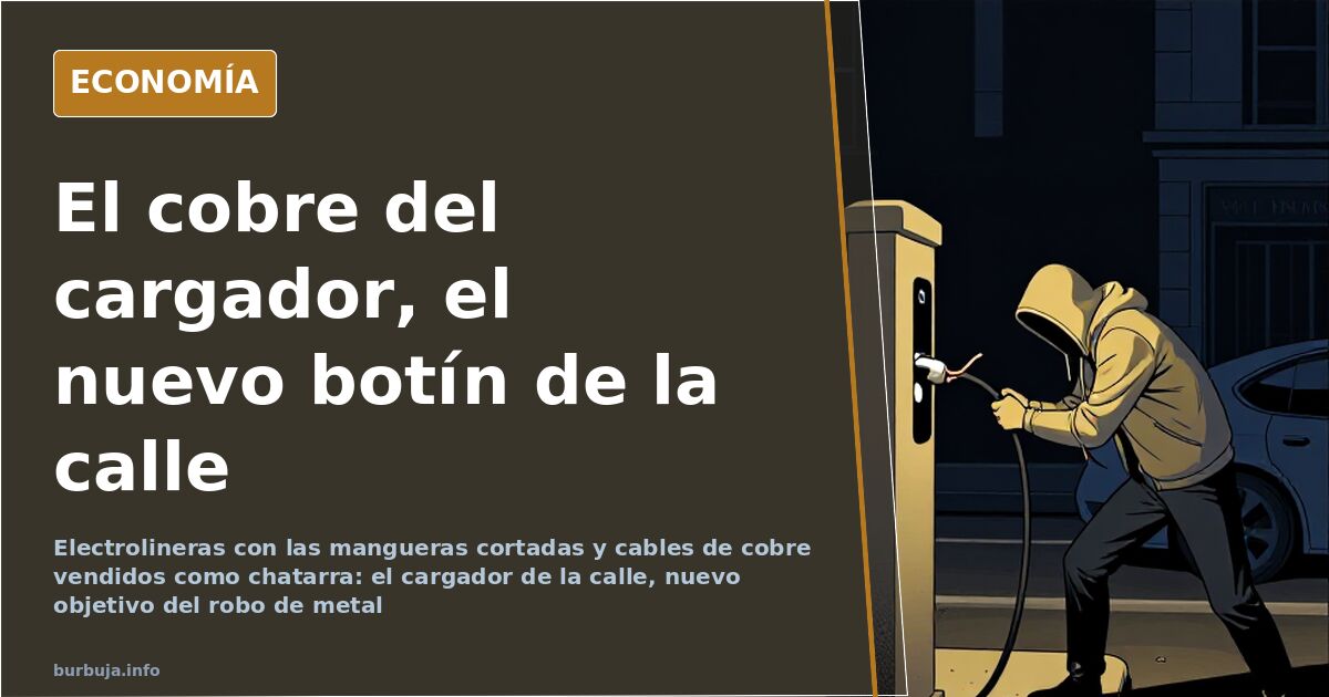 El robo de cables de cargadores eléctricos llega para quedarse