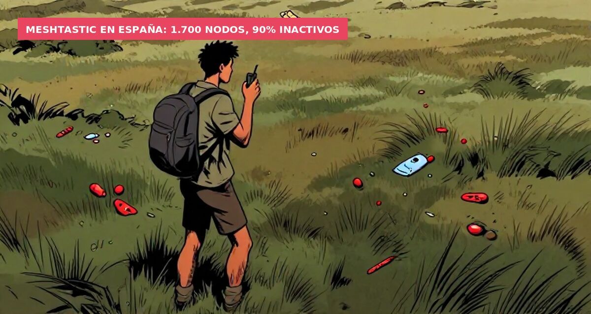 Meshtastic en España: 1.700 nodos, 90% inactivos