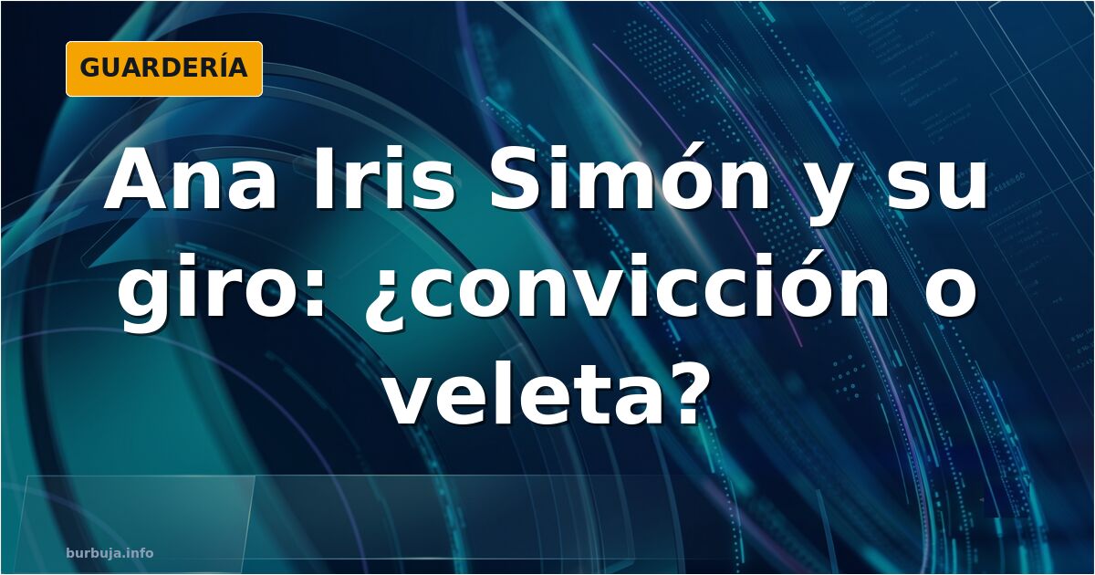 Retrato de la escritora Ana Iris Simón frente a un micrófono en un plató de televisión, con periódicos y revistas apilados so