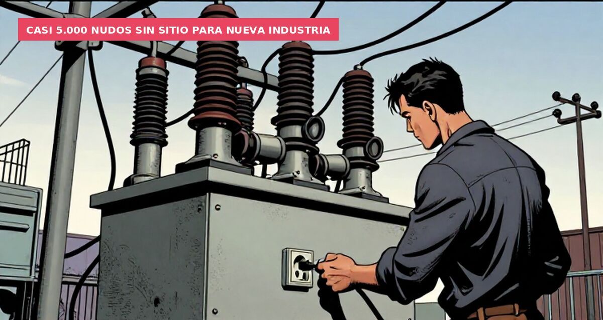Casi 5.000 nudos sin sitio para nueva industria