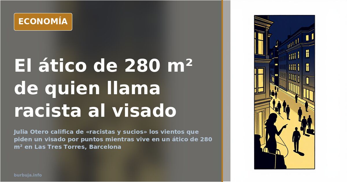 Edificio de viviendas de lujo en el barrio de Sarrià-Sant Gervasi de Barcelona, zona del ático de Julia Otero