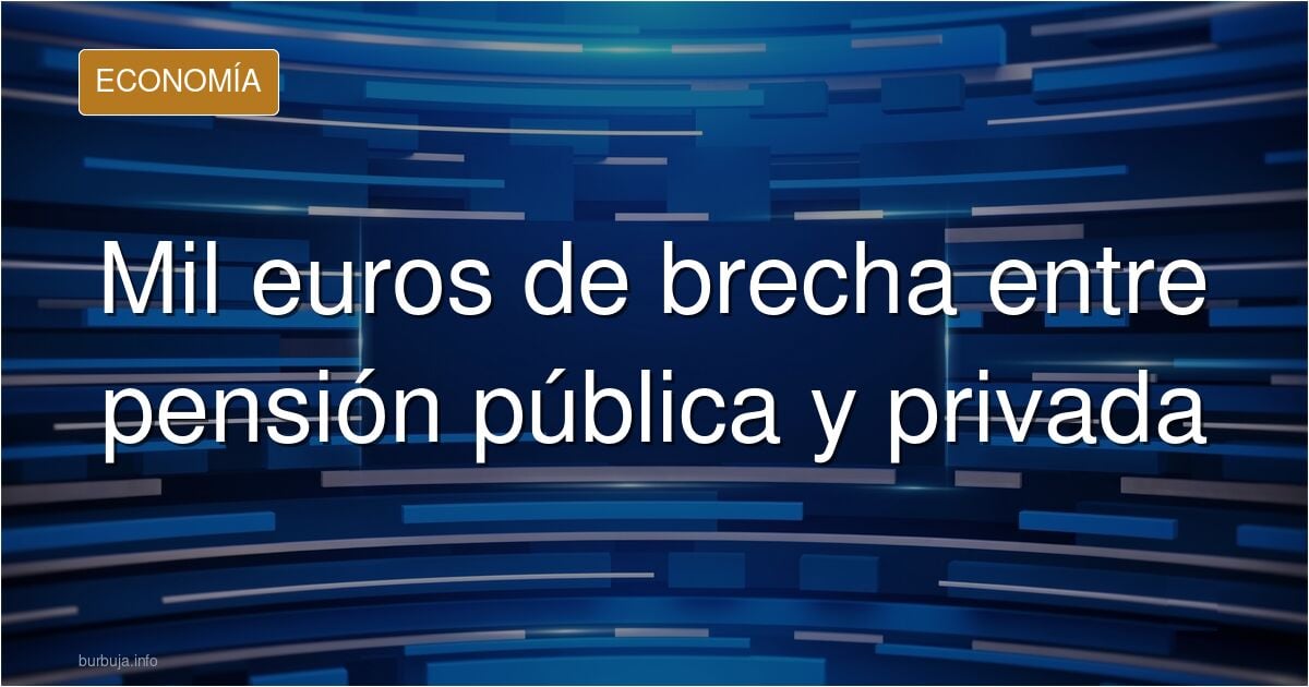 Ilustración editorial con columnas que comparan la pensión de un funcionario y la del sector privado en España