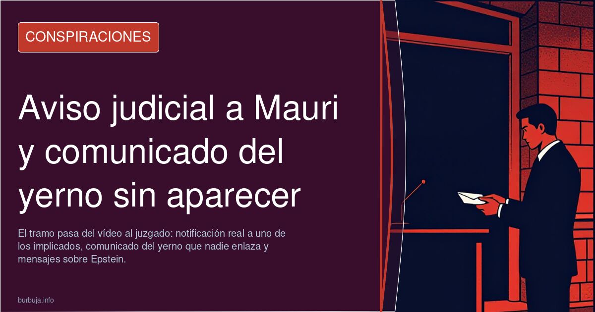 Aviso judicial a Mauri y comunicado del yerno sin aparecer
