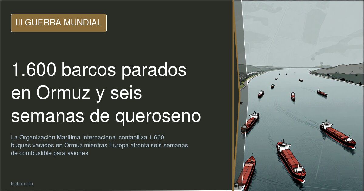 Mapa del estrecho de Ormuz con petroleros detenidos y la cotización del crudo al alza durante la crisis energética global