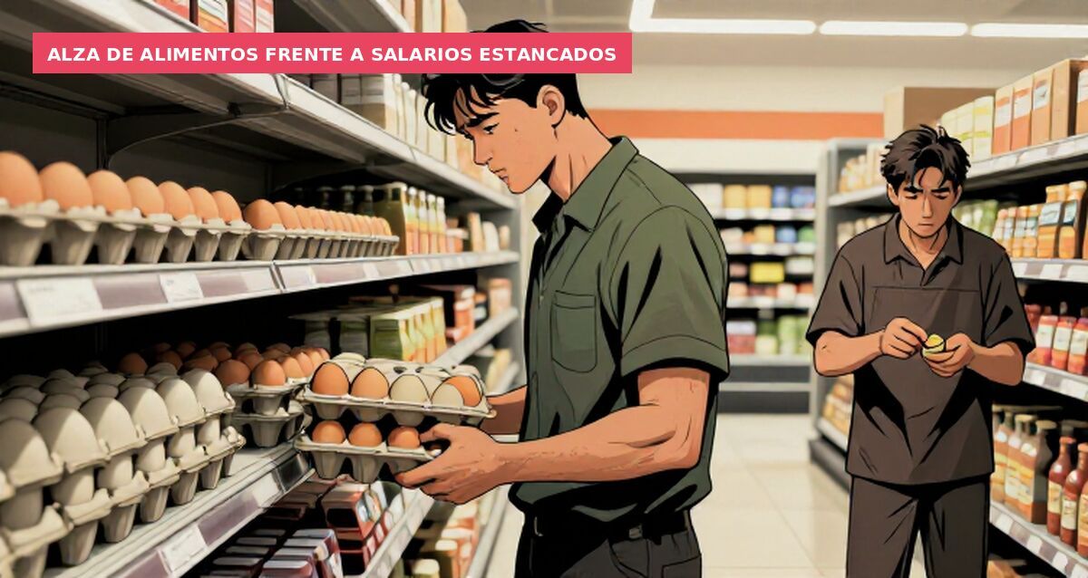Alza de alimentos frente a salarios estancados