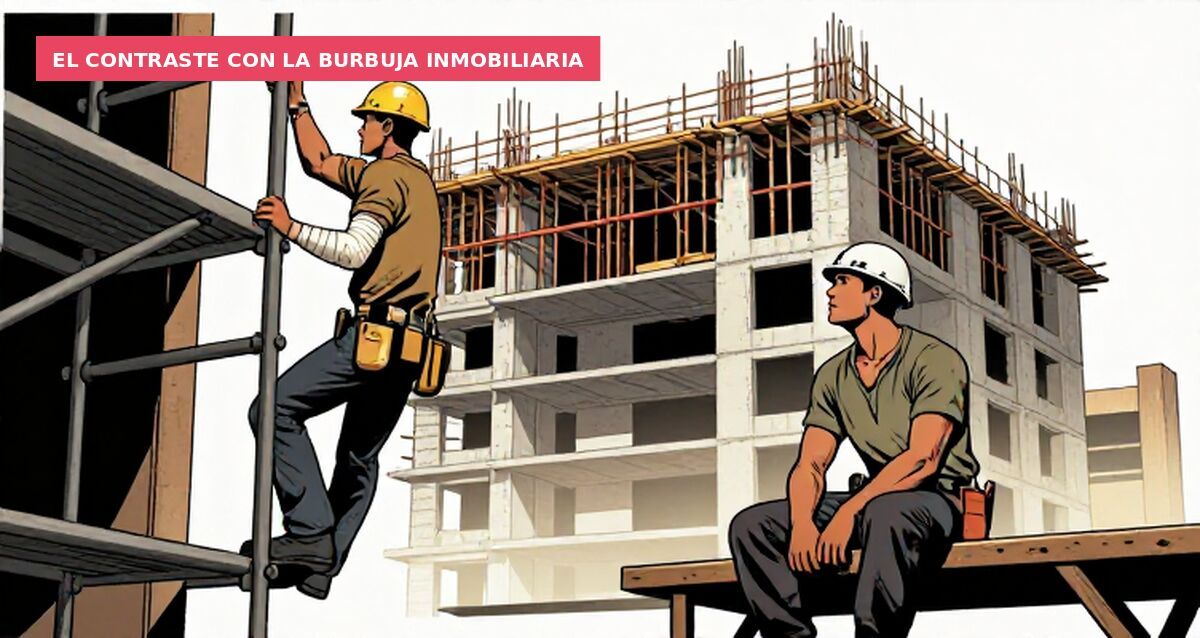 El contraste con la burbuja inmobiliaria