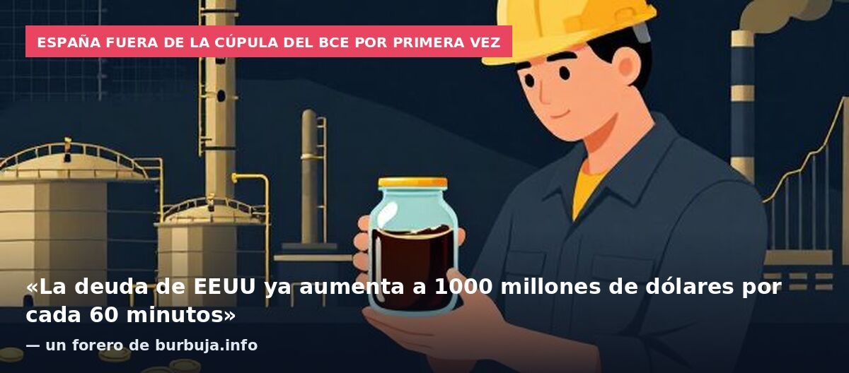 España fuera de la cúpula del BCE por primera vez: «La deuda de EEUU ya aumenta a 1000 millones de dólares por cada 60 minutos» — un forero de burbuja.info