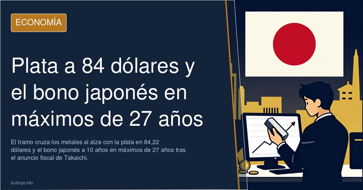 Plata a 84 dólares y el bono japonés en máximos de 27 años