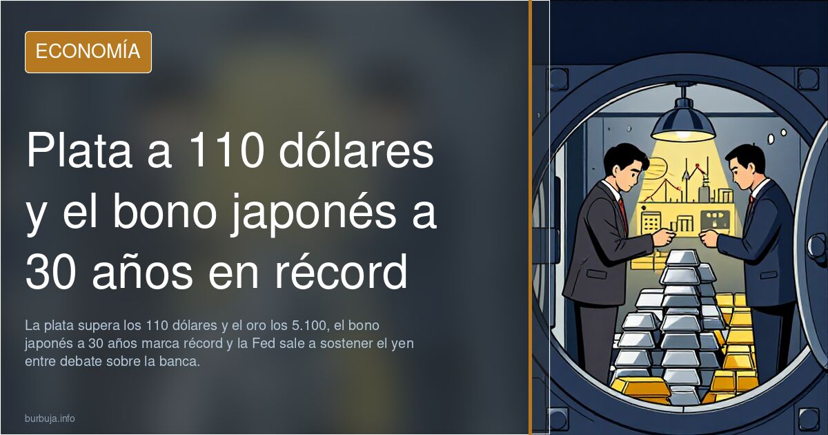 Plata a 110 dólares y el bono japonés a 30 años en récord