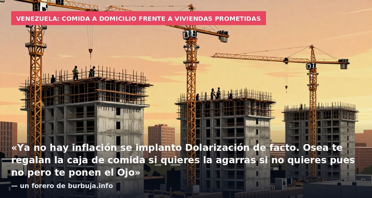 Venezuela: comida a domicilio frente a viviendas prometidas: «Ya no hay inflación se implanto Dolarización de facto. Osea te regalan la caja de comida si quieres la agarras si no quieres pues no pero te ponen el Ojo» — un forero de burbuja.info