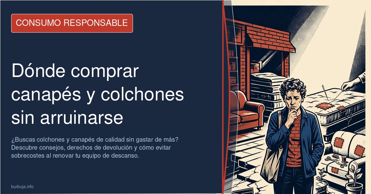 ¿Buscas colchones y canapés de calidad sin gastar de más? Descubre consejos, derechos de devolución y cómo evitar sobrecostes