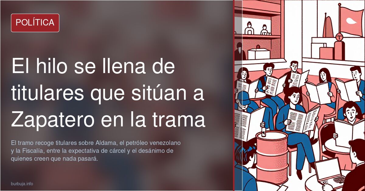 El hilo se llena de titulares que sitúan a Zapatero en la trama