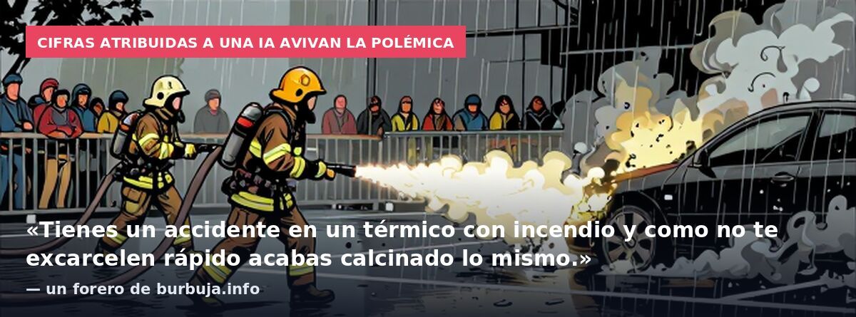 Cifras atribuidas a una IA avivan la polémica: «Tienes un accidente en un térmico con incendio y como no te excarcelen rápido acabas calcinado lo mismo.» — un forero de burbuja.info