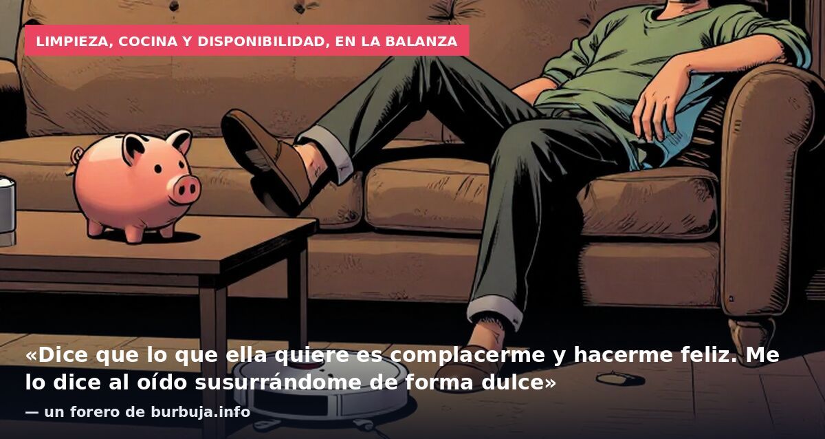 Limpieza, cocina y disponibilidad, en la balanza: «Dice que lo que ella quiere es complacerme y hacerme feliz. Me lo dice al oído susurrándome de forma dulce» — un forero de burbuja.info