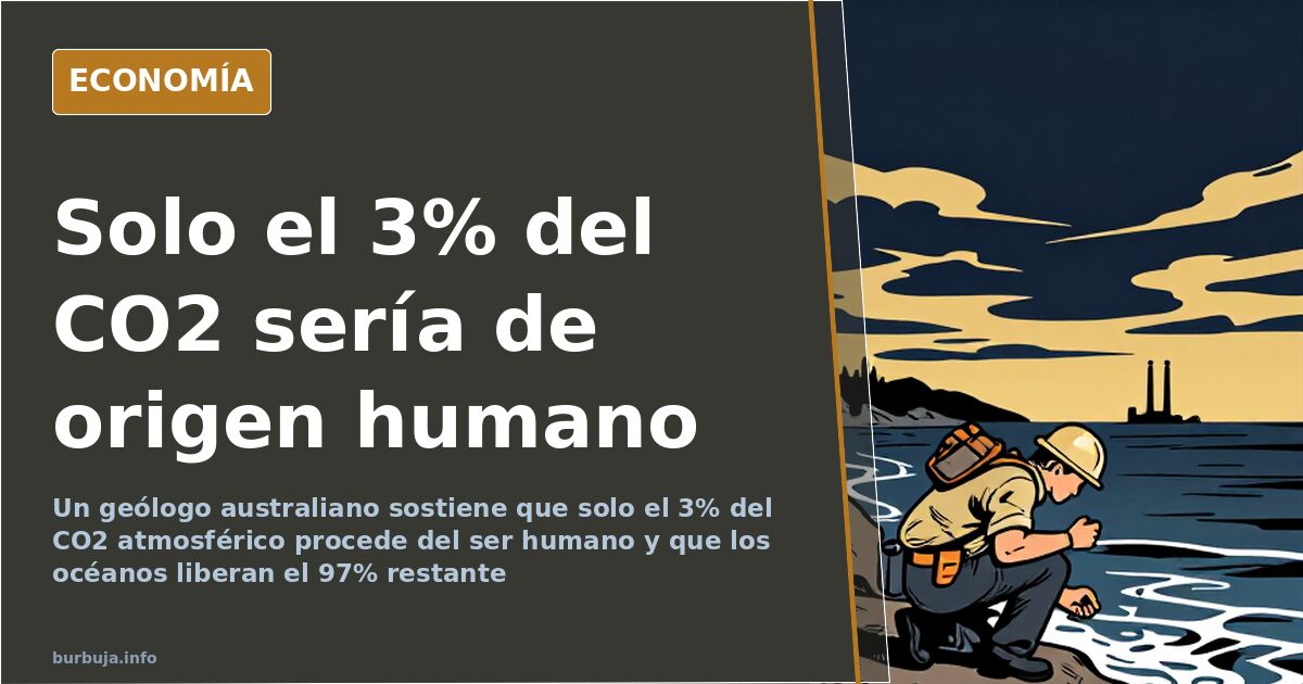 Ilustración editorial con un globo terráqueo y capas de CO2 sobre los océanos, eje del debate sobre el cambio climático