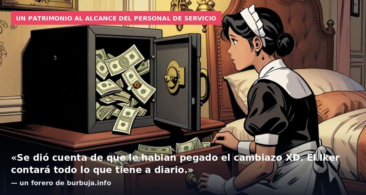 Un patrimonio al alcance del personal de servicio: «Se dió cuenta de que le habian pegado el cambiazo XD. El Iker contará todo lo que tiene a diario.» — un forero de burbuja.info