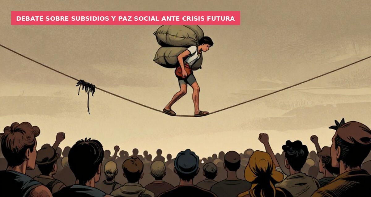 Debate sobre subsidios y paz social ante crisis futura