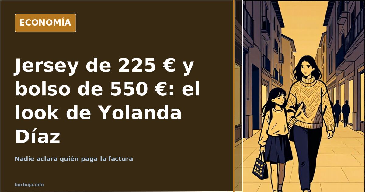 Yolanda Díaz: €225 jumper and €550 handbag for her daughter