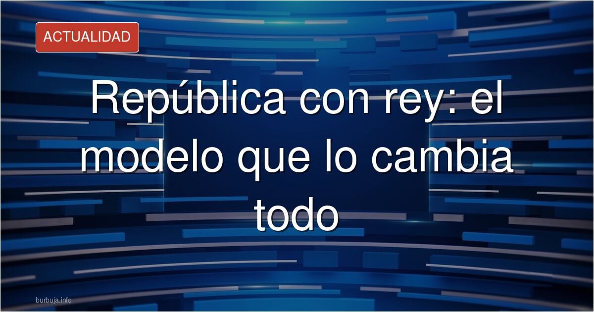 Corona sobre escaños de un hemiciclo ilustrando la propuesta de república monárquica en España