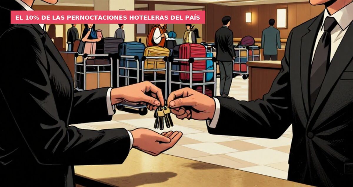El 10% de las pernoctaciones hoteleras del país